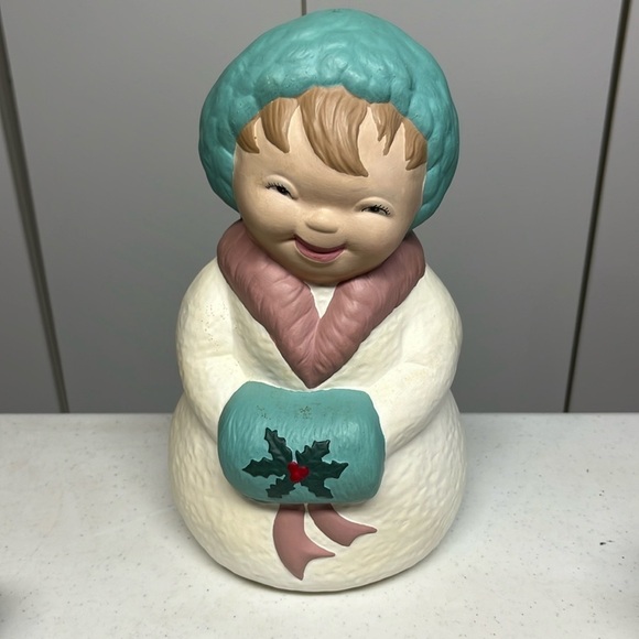 Other - Hand Crafted Holiday China Doll Snow-lady Ceramic Vintage